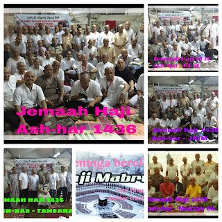 Kolaj gambar kumpulan jemaah haji Ash-Har 1436H mengikut maktab dan kumpulan